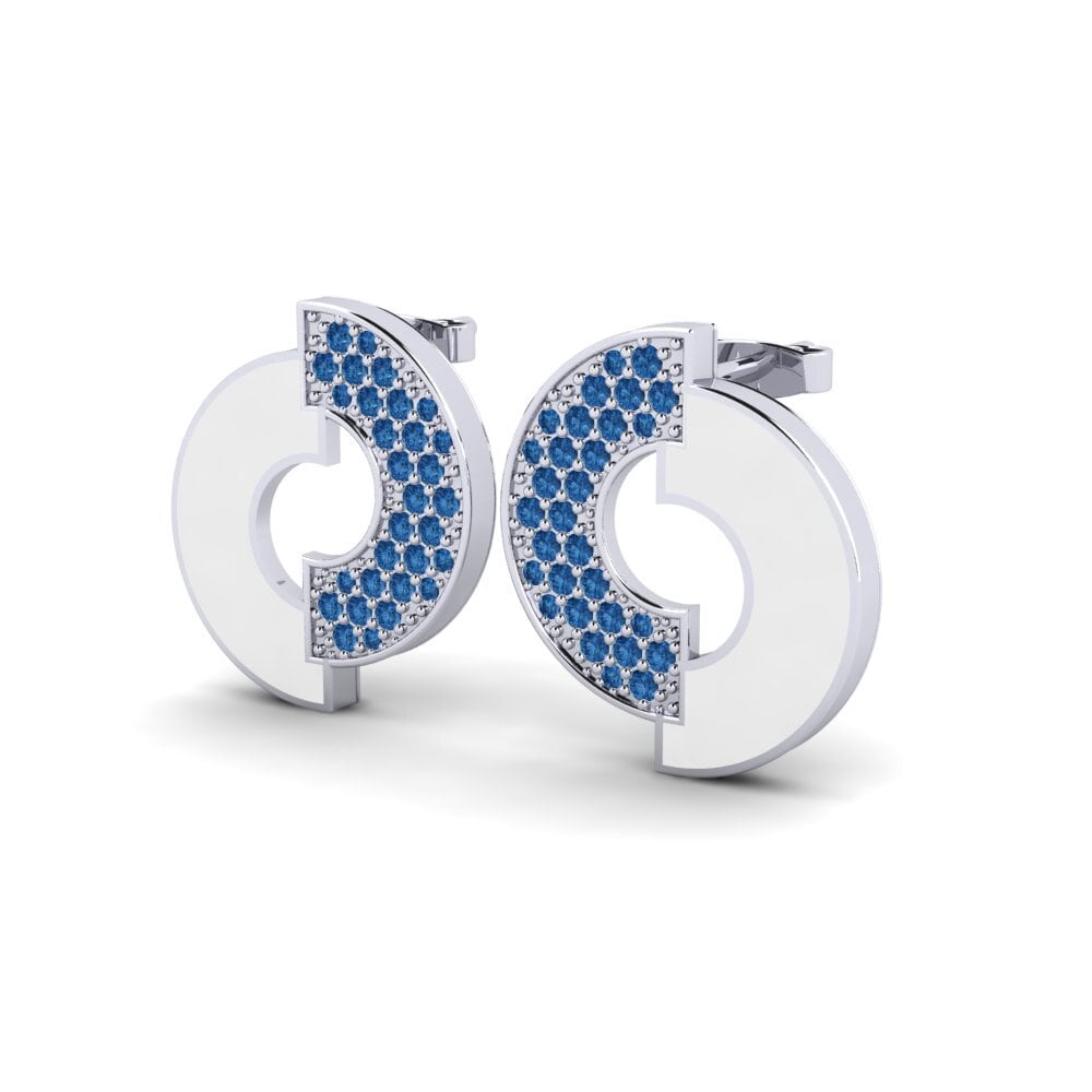 Dark Blue Zirconia Women's Earring Lotis