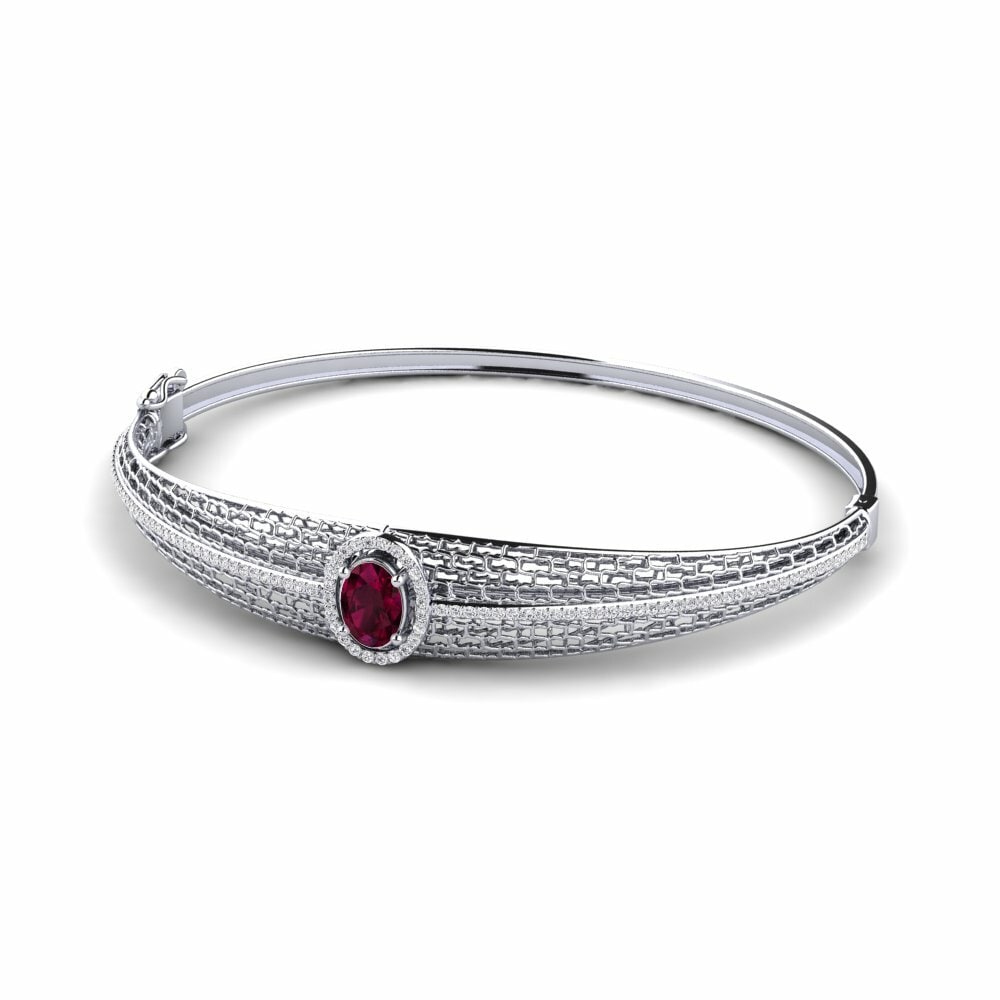 Bracelet jonc femme Lou Grenat de Rhodolite