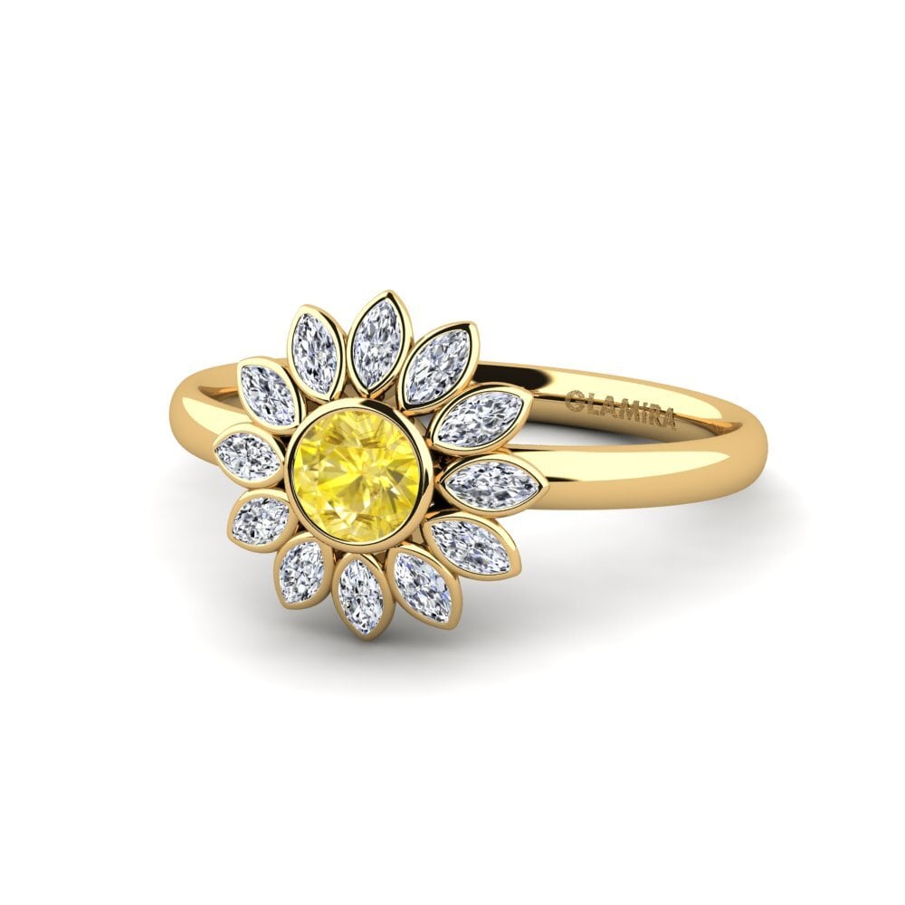 14ct Yellow Gold Yellow Sapphire Ring Louvre