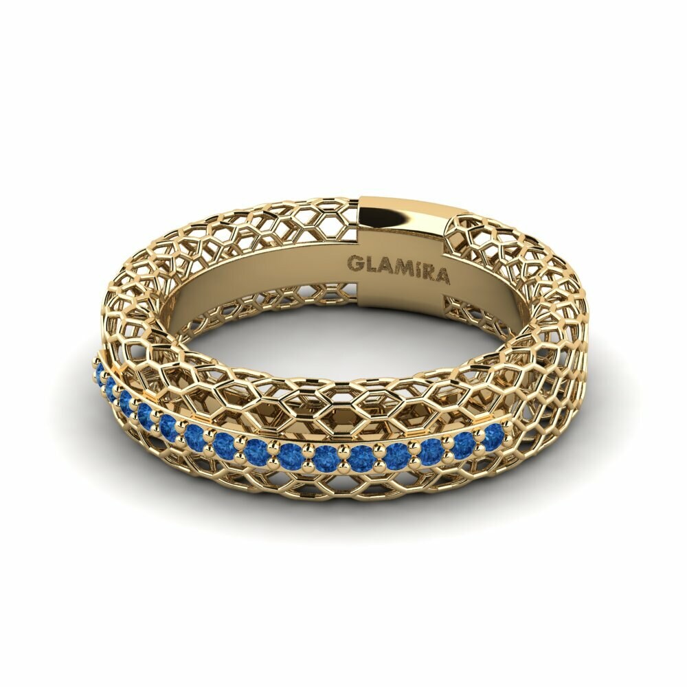 Dark Blue Zirconia Pinky Ring Loveness