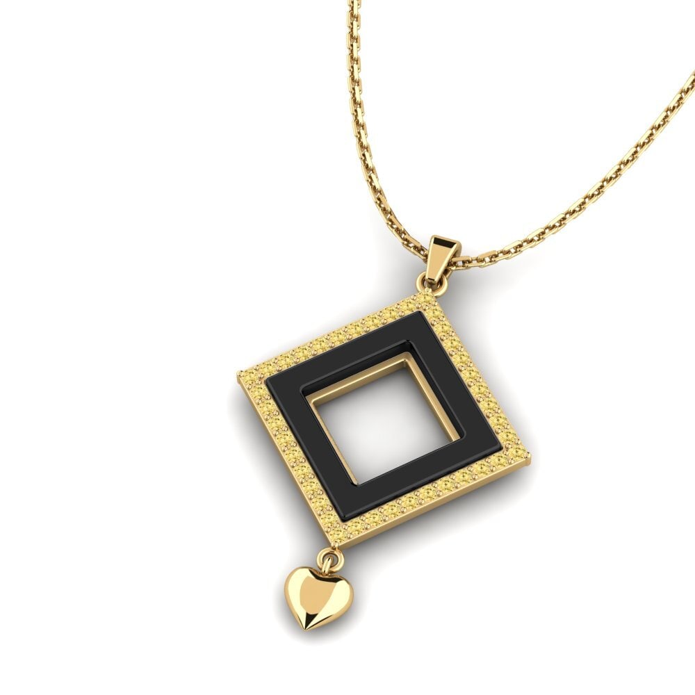 Diamante Amarillo Colgante de Mujer Loveridge