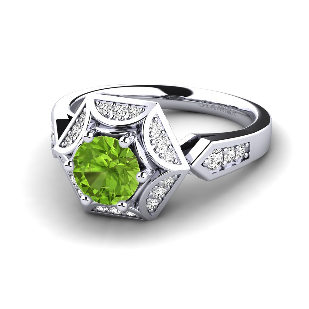 Peridot Engagement Ring Loverna