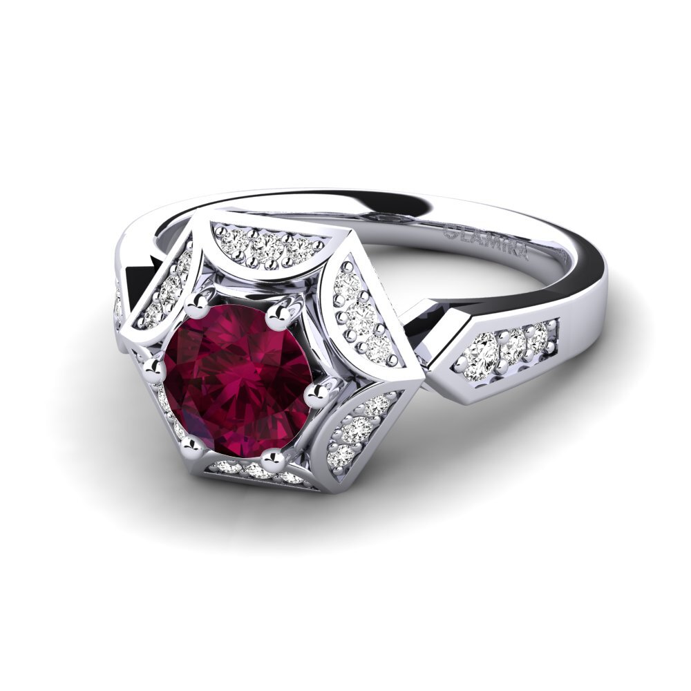 Granate Rhodolite Anillo de compromiso Loverna