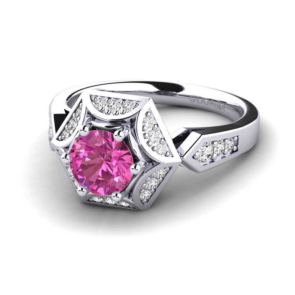 Topacio Rosa Anillo de compromiso Loverna
