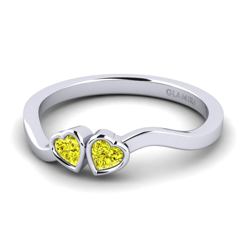 Yellow Diamond Stackable Ring Lovset