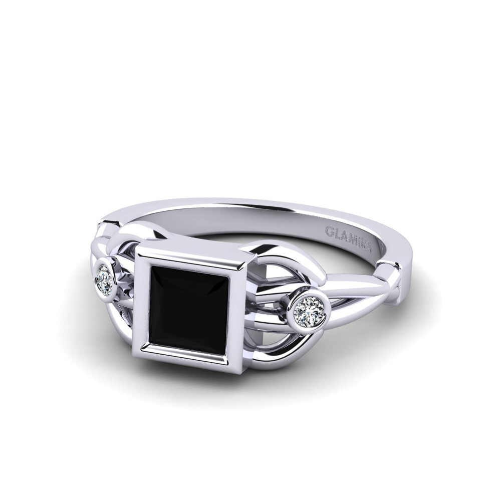 Zafiro negro Anillo de Mujer Lramel