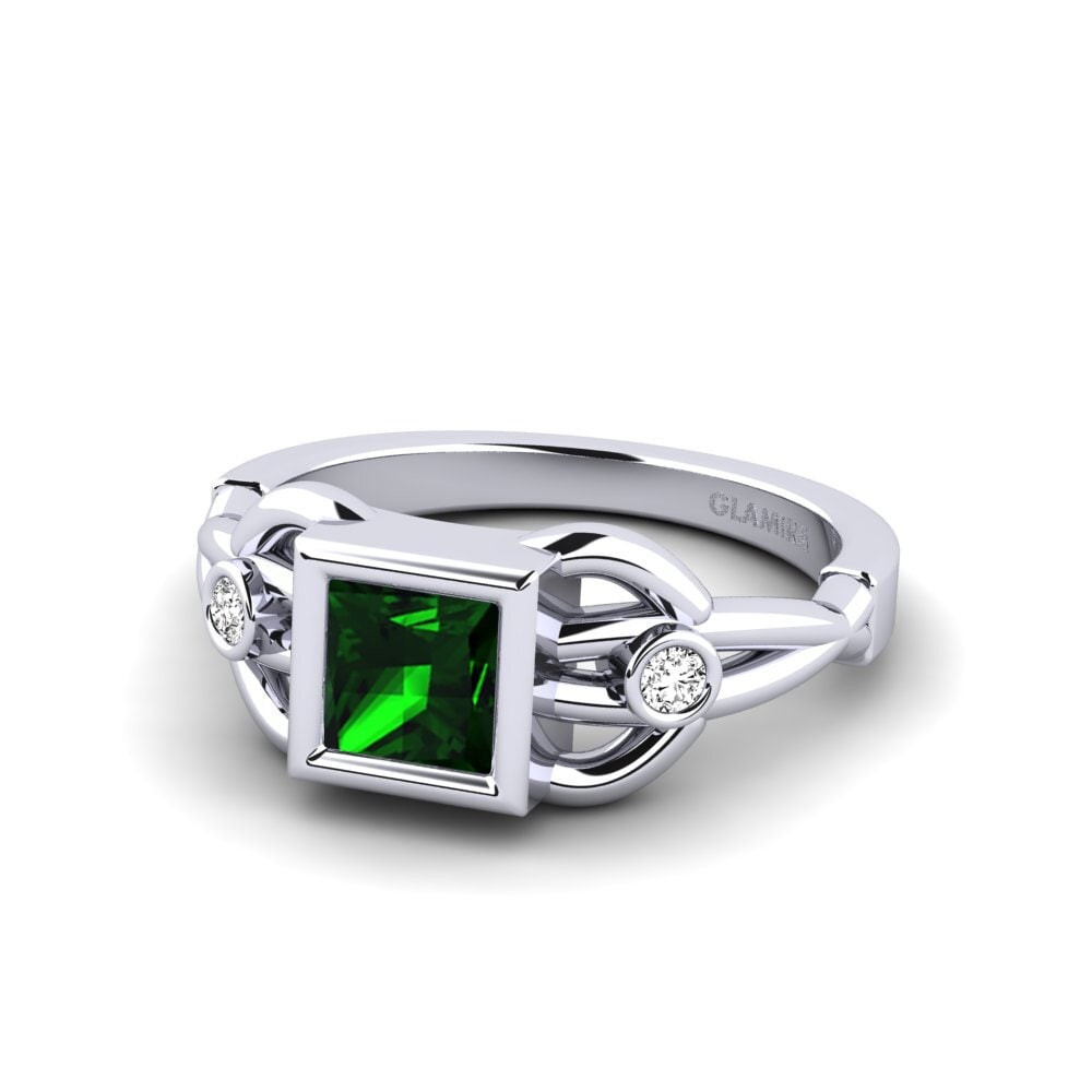 Turmalina verde Anillo de Mujer Lramel
