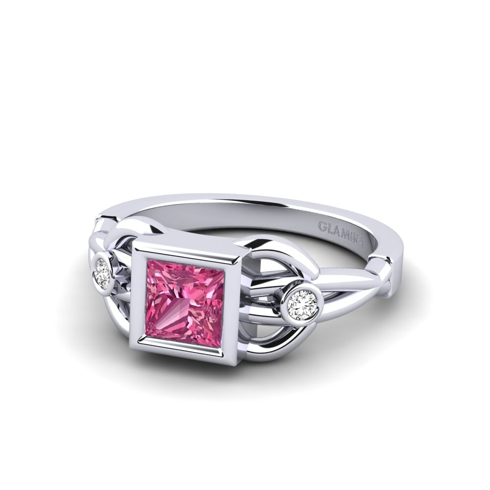 Turmalina rosa Anillo de Mujer Lramel