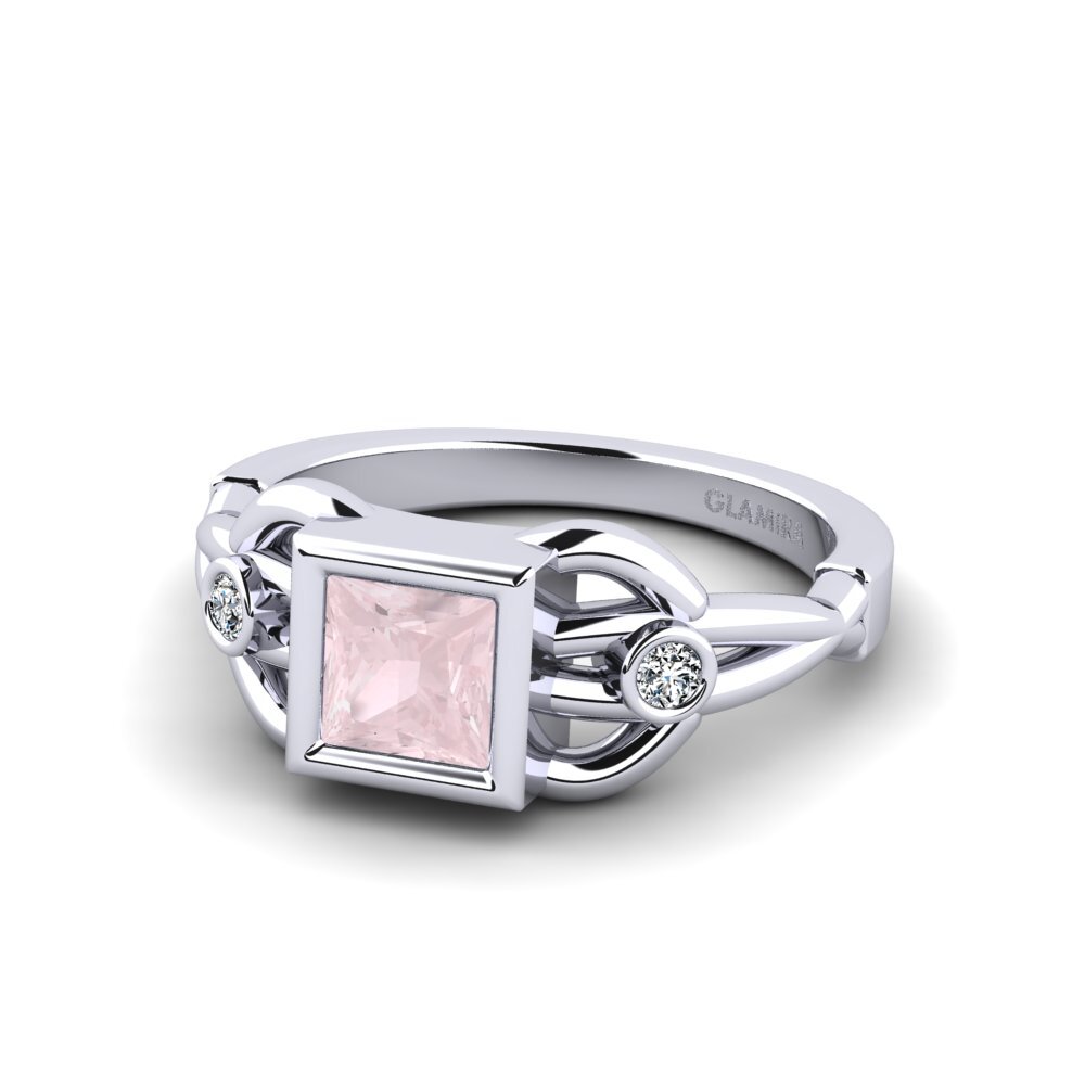 Rose Quartz Women's Ring Lramel