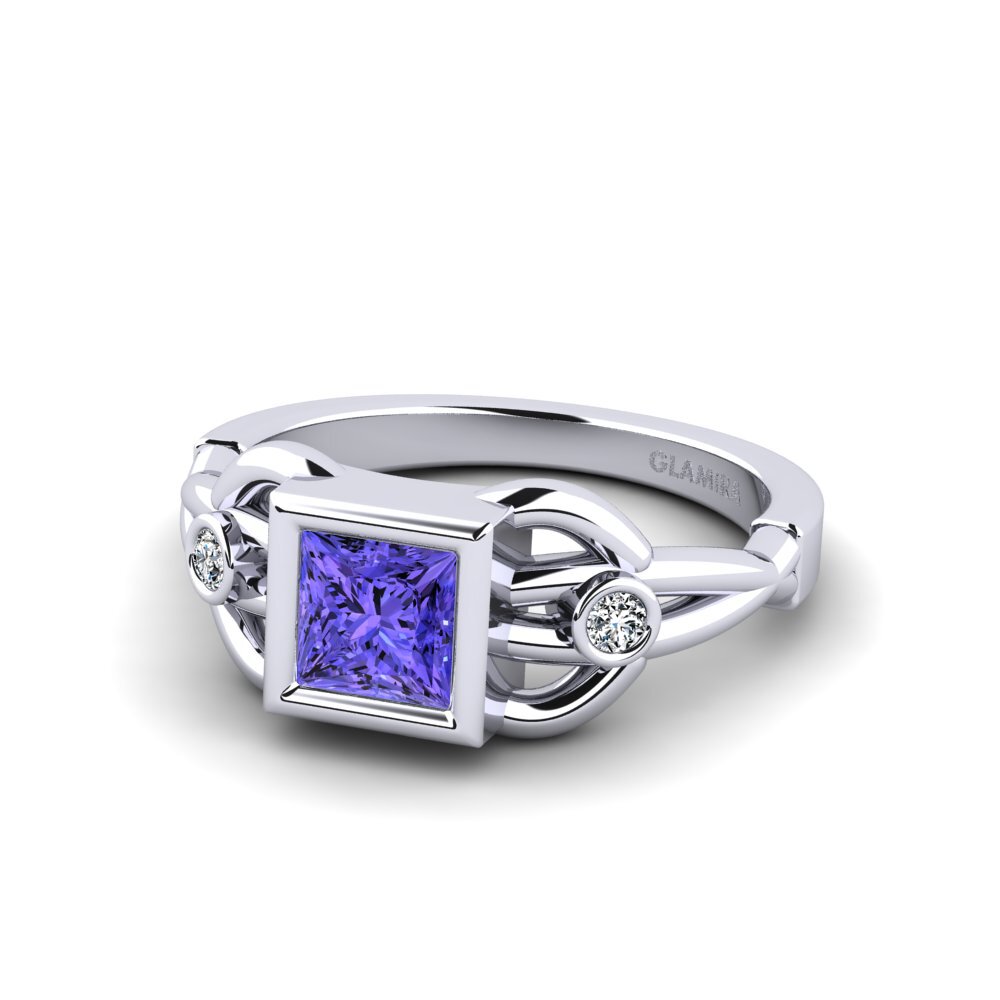 Princess Tanzanite Women's Ring Lramel
