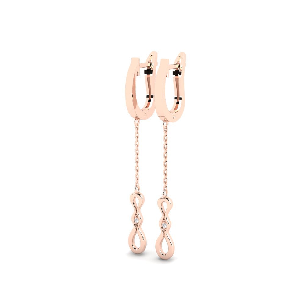 9ct Rose Gold Women's Earring Ltyfa