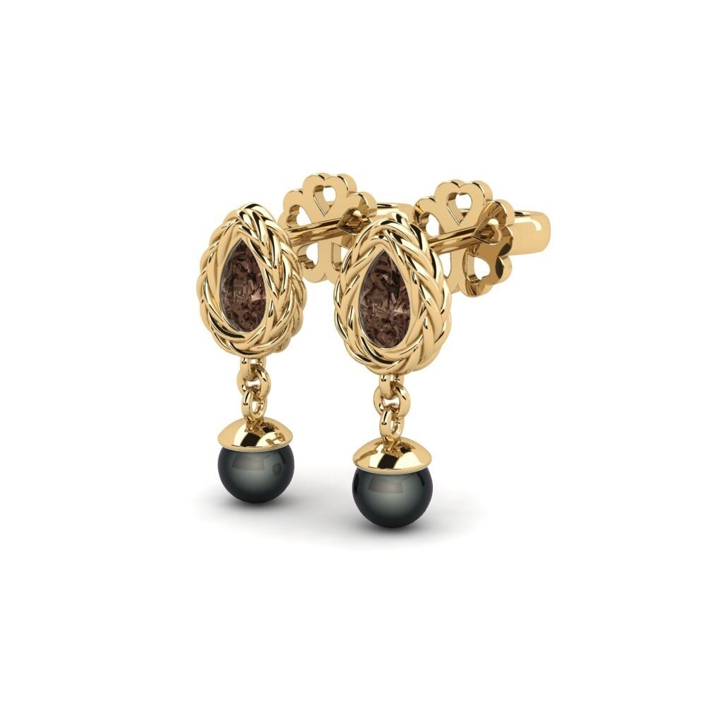 Quartz Fumé Boucle d'oreille femme Luafer