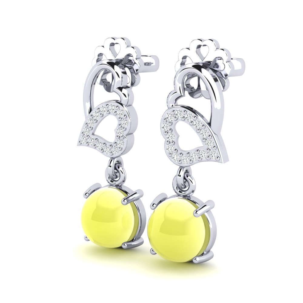 Cabochon Lemon Topaz Women's Earring Lucania