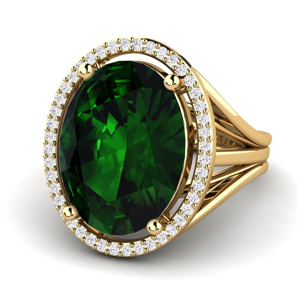 14k Oro Amarillo Anillo Lucile