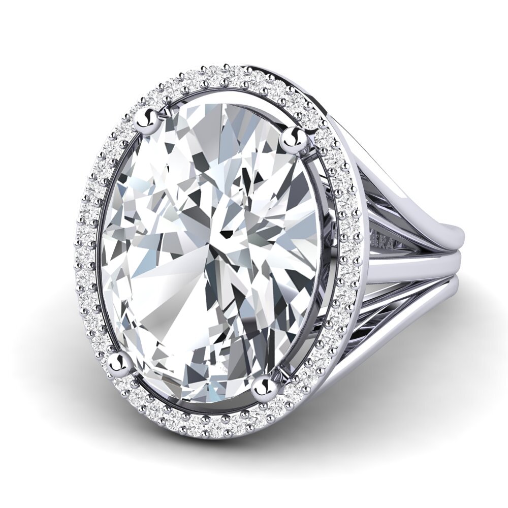 White Zircon Ring Lucile