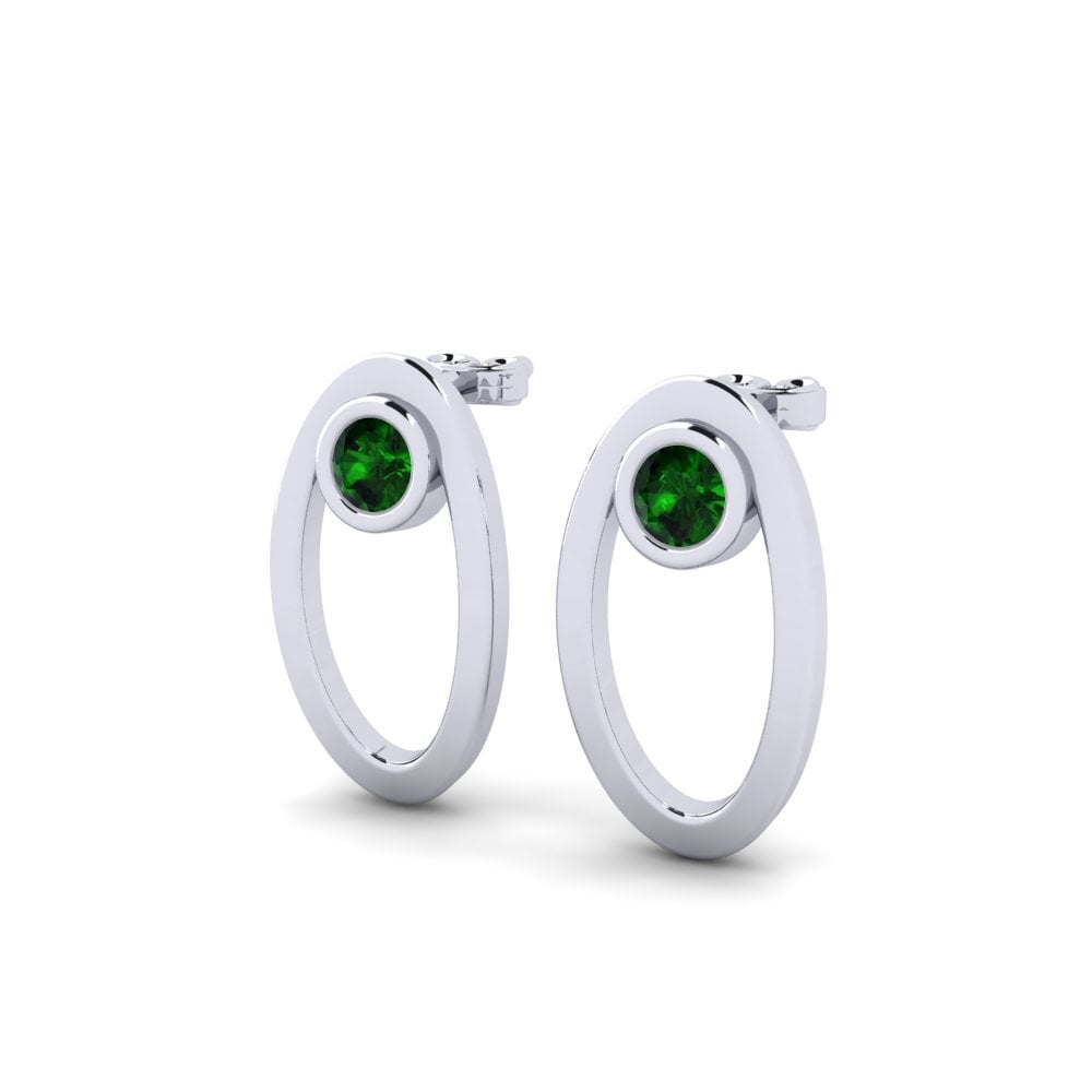Green Tourmaline Women's Earring Lucite