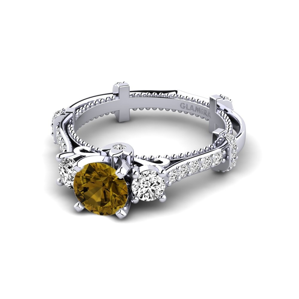 Circón Marrón Anillo de compromiso Luisetta