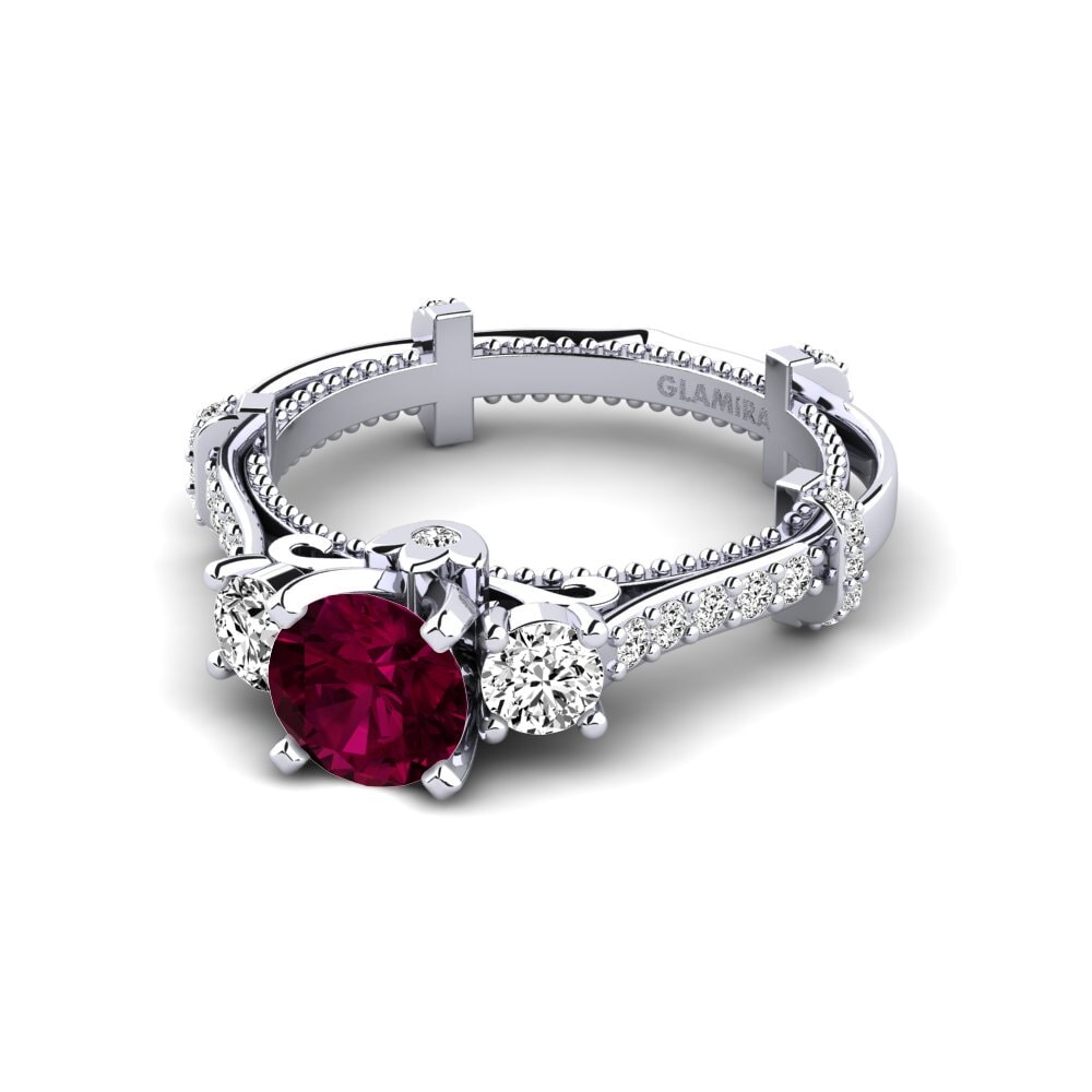 Granate Rhodolite Anillo de compromiso Luisetta