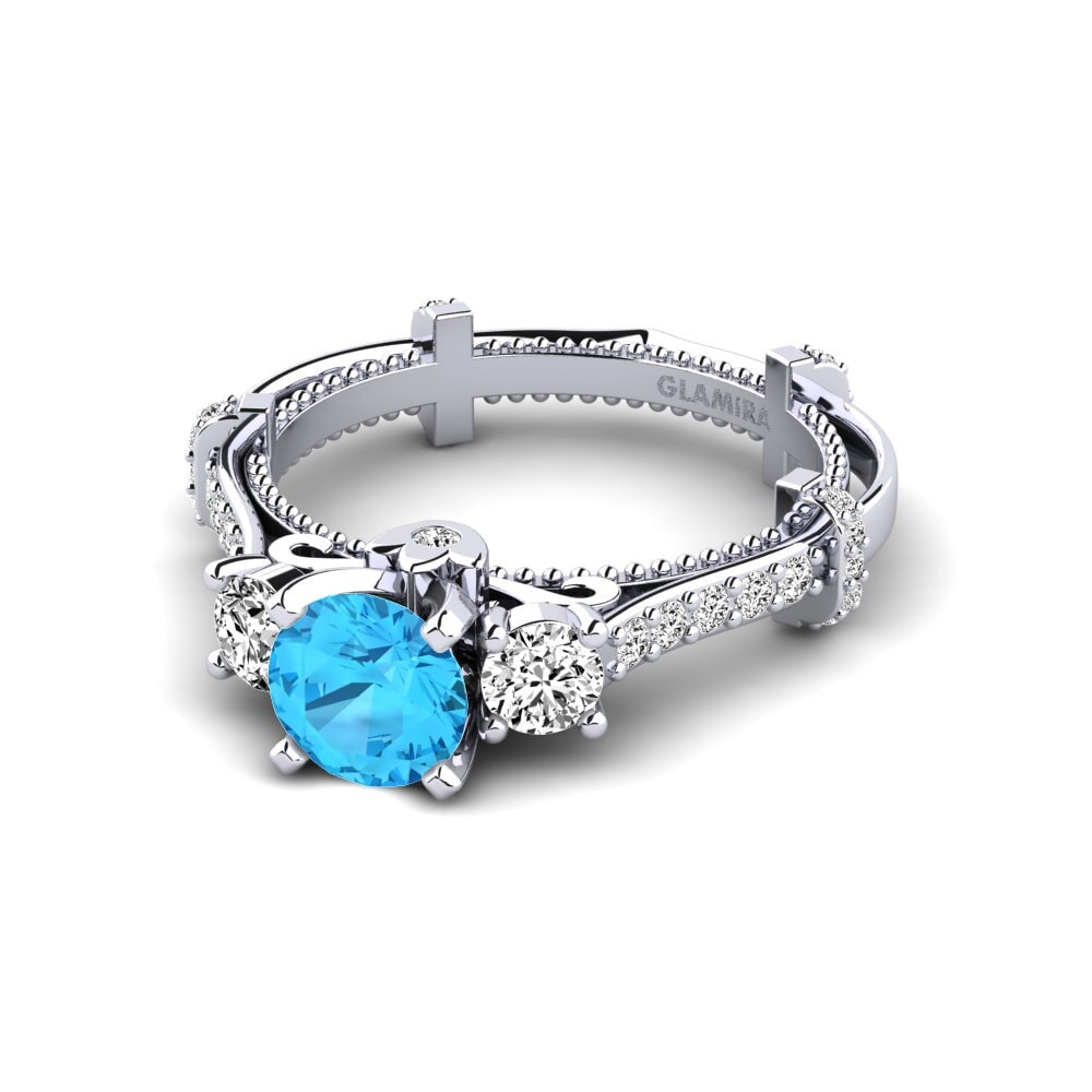 Blauer Topas Verlobungsring Luisetta