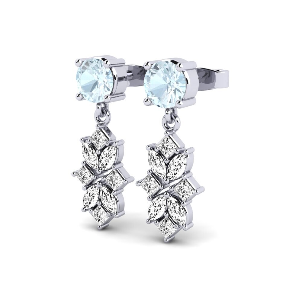Aigue-marine Boucle d'oreille femme Luli