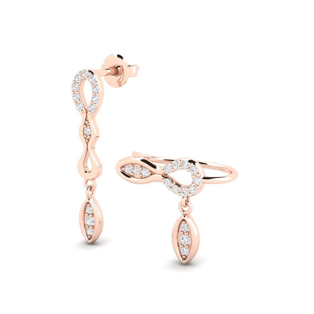 9ct Rose Gold Women's Earring Lumbers - SET