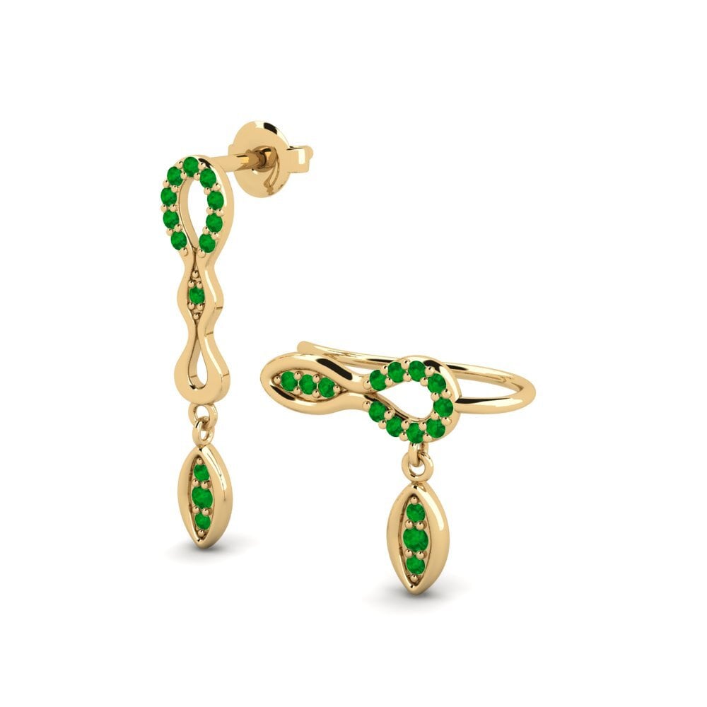 Émeraude Boucle d'oreille femme Lumbers - SET