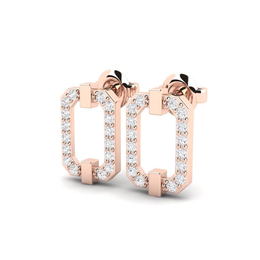9ct Rose Gold Women's Earring Lumela