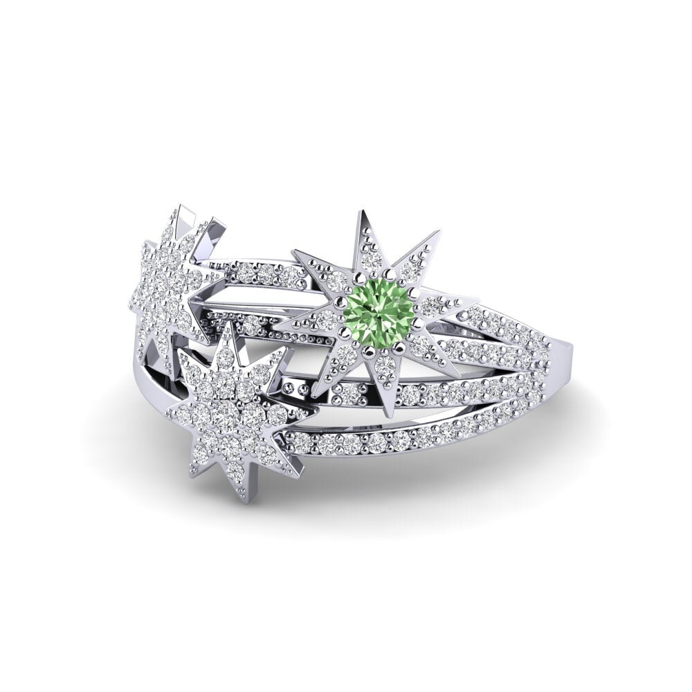 Diamante Verde Anillo Luminosa