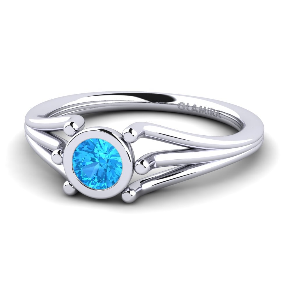 Blauer Topas Verlobungsring Luminous