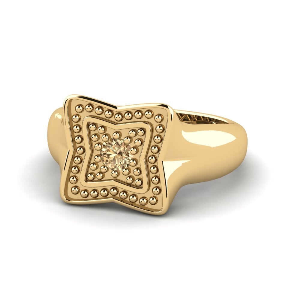 Brown Diamond Pinky Ring Lunied