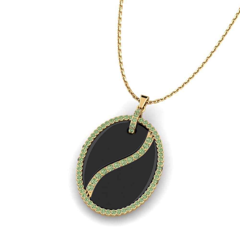 Diamante Verde Colgante de Mujer Luongo