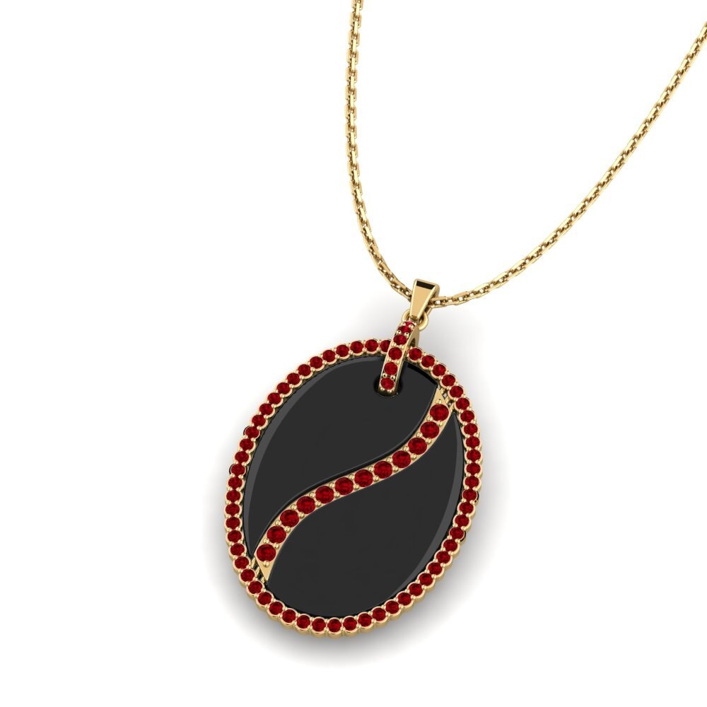 Circonita Roja Colgante de Mujer Luongo