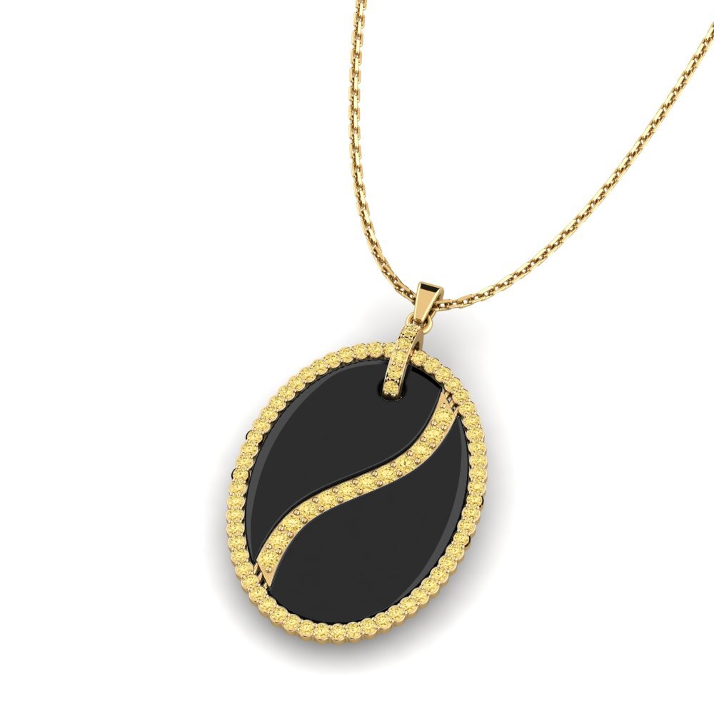 Diamante Amarillo Colgante de Mujer Luongo