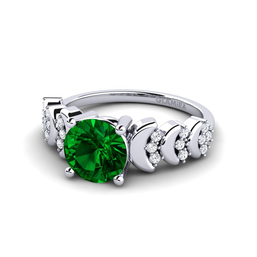 Green Zirconia Women's Ring Lupe