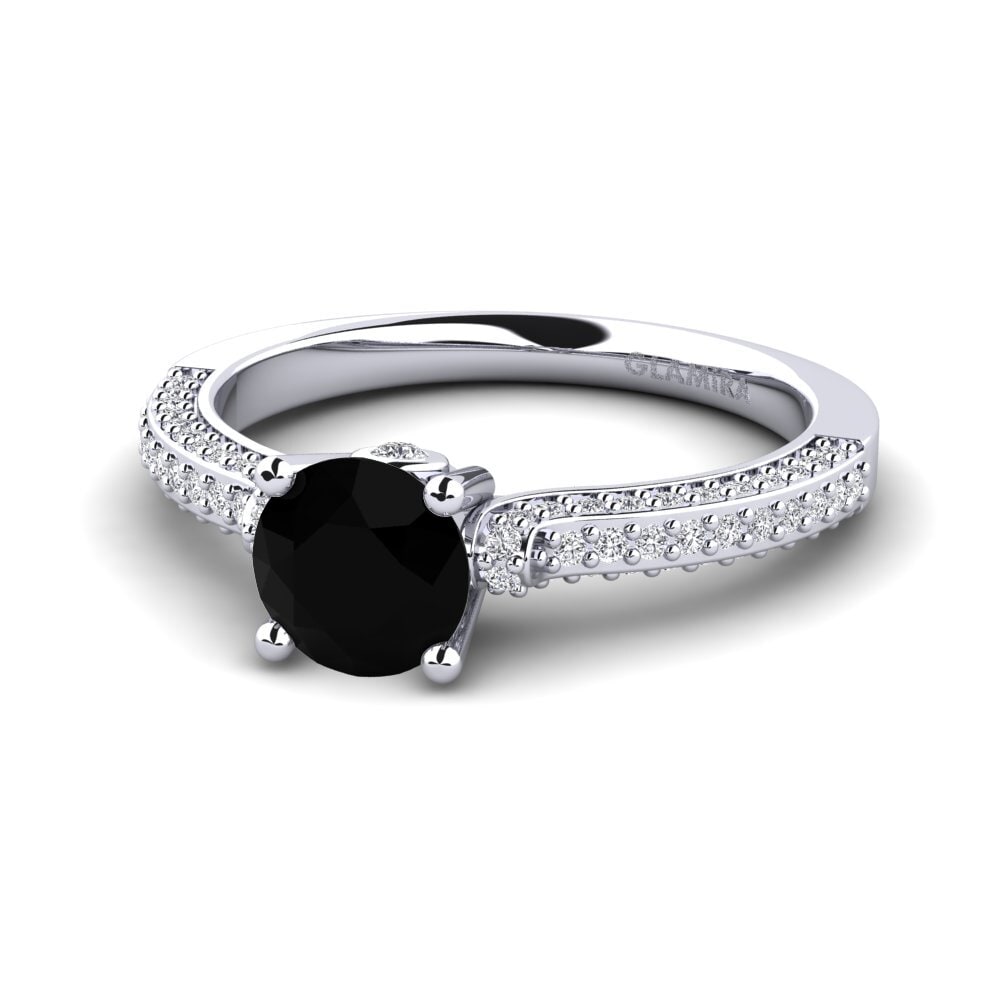 Black Diamond Engagement Ring Lurette