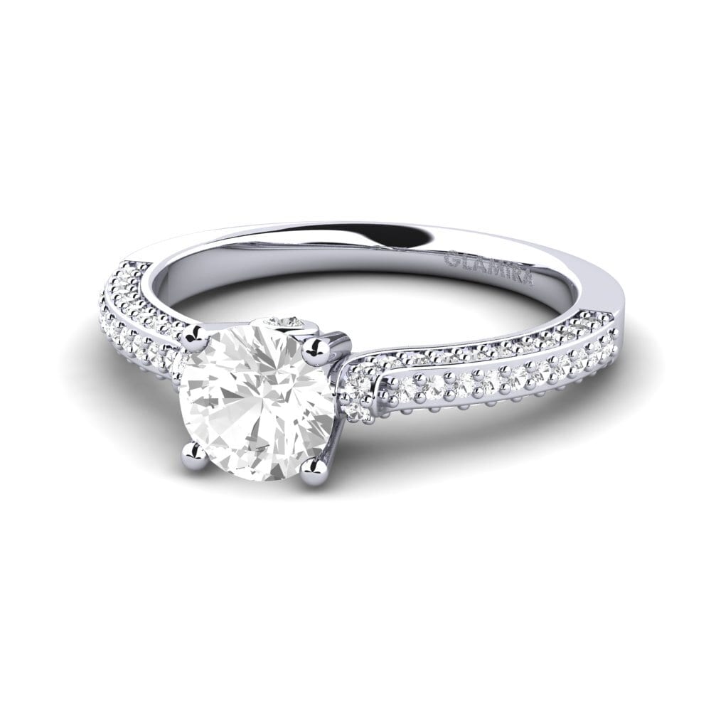 Zafiro blanco Anillo de compromiso Lurette