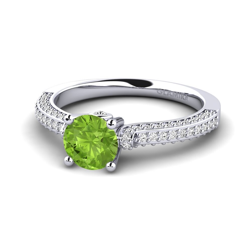 Peridoto Anillo de compromiso Lurette