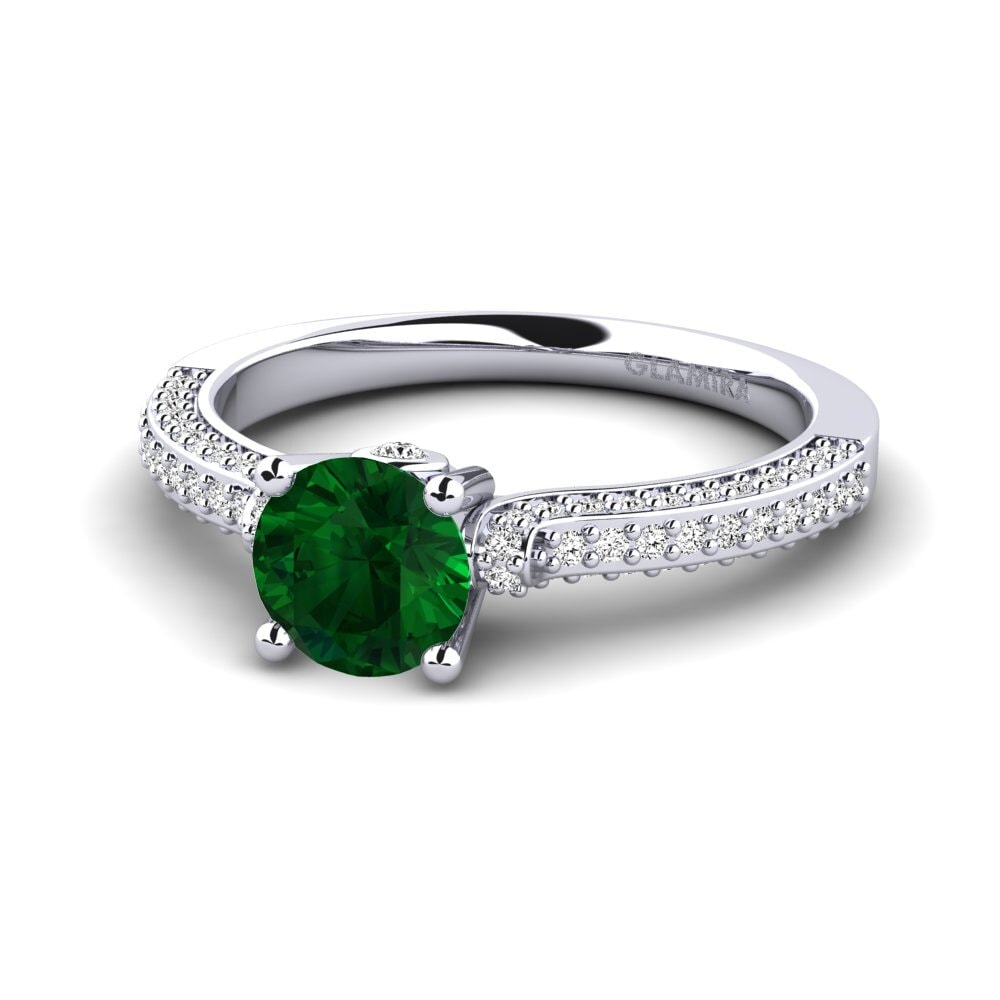 Tsavorite Engagement Ring Lurette