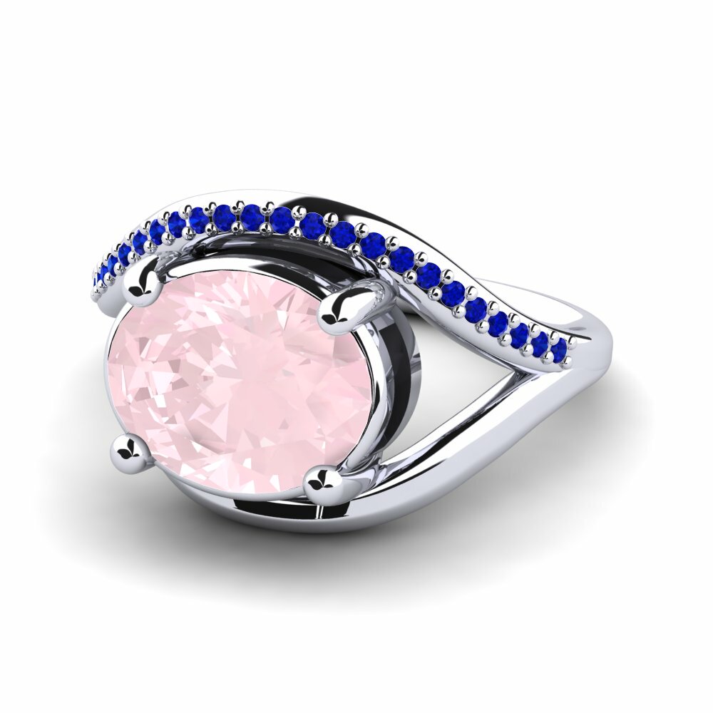 Cuarzo rosa Anillo de compromiso Lutessa