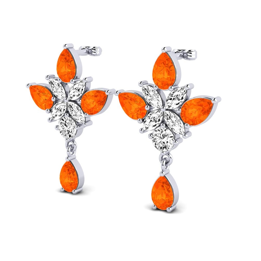 Opale de Feu Boucle d'oreille femme Luther