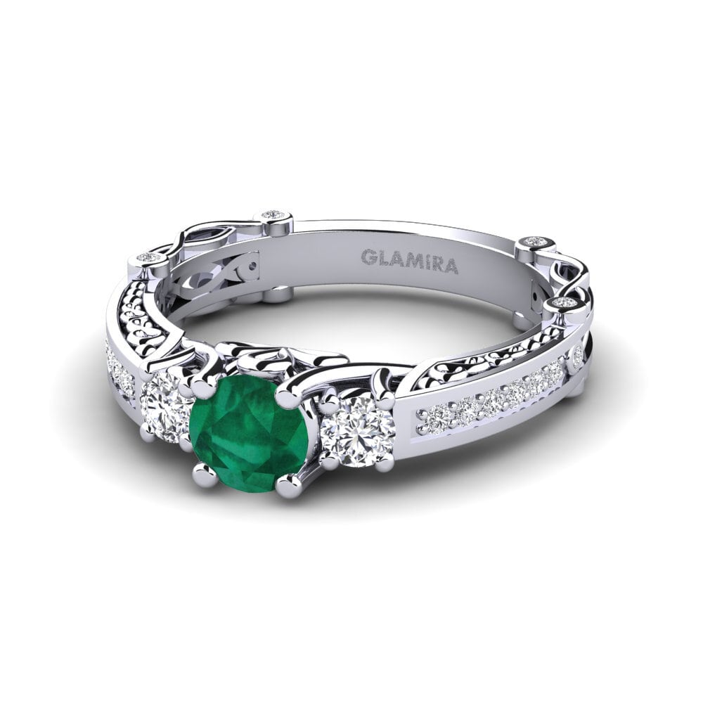 Emerald Engagement Ring Luyiza