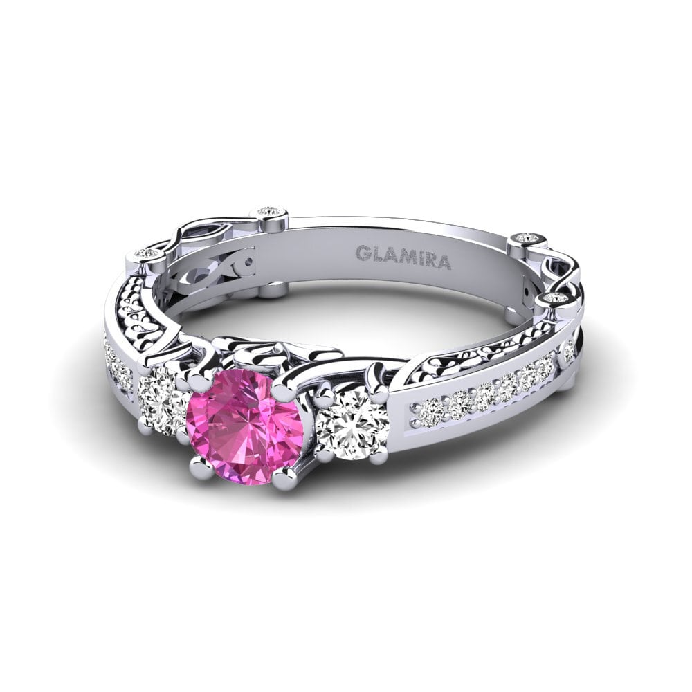 Topacio Rosa Anillo de compromiso Luyiza