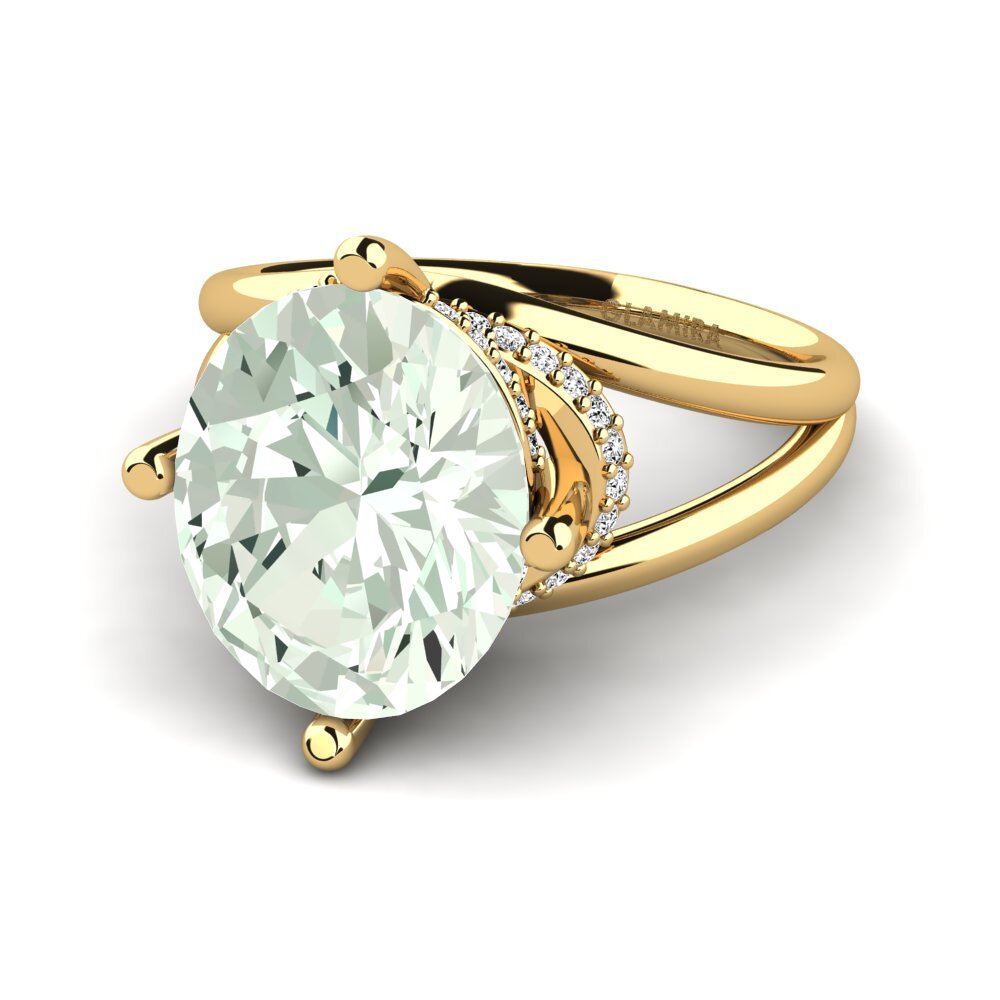 Green Amethyst Ring Luzirene