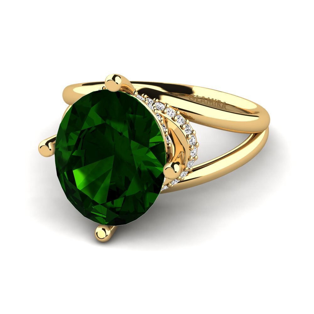 Turmalina verde Anillo Luzirene