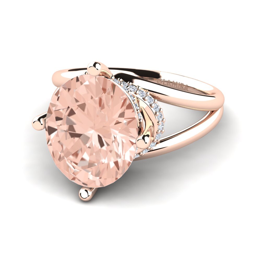 14ct Rose Gold Morganite Ring Luzirene