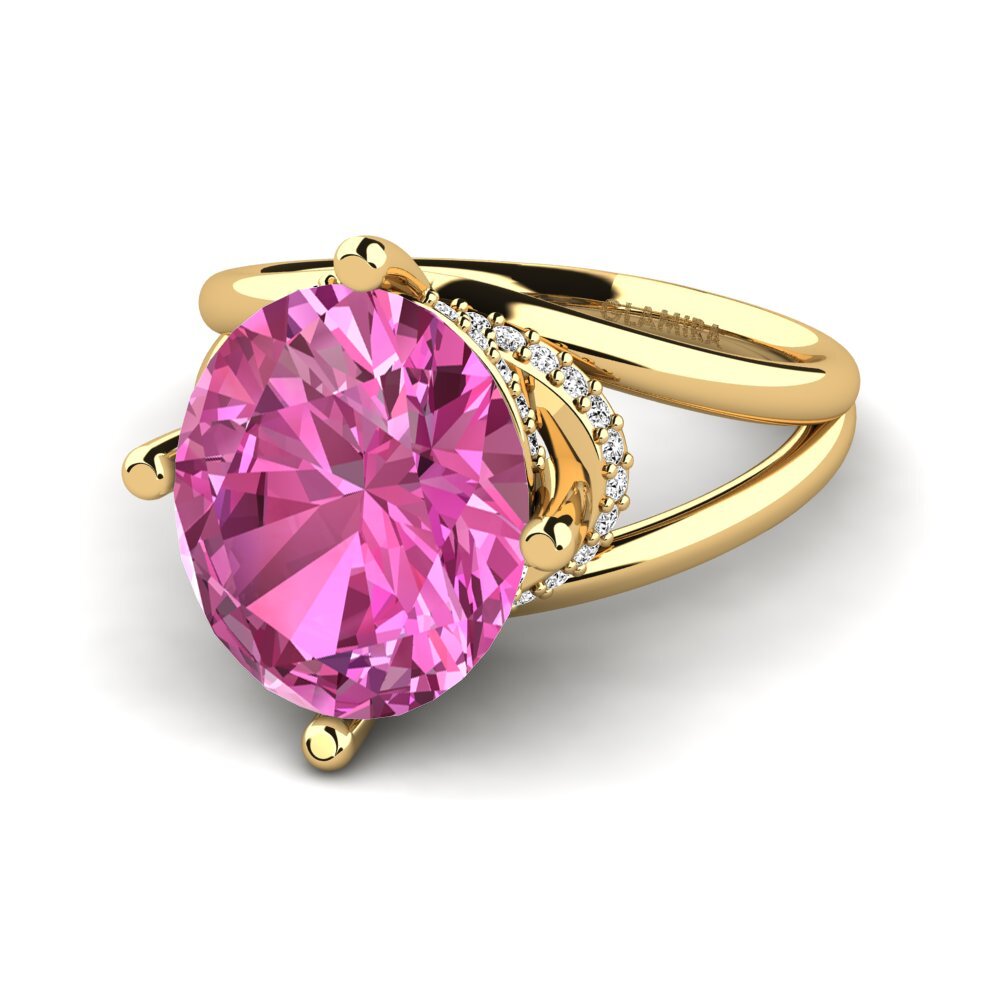 Topacio Rosa Anillo Luzirene