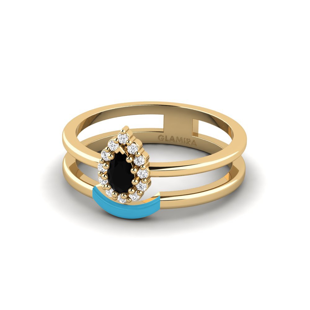Schwarzer Saphir Ring Lyme