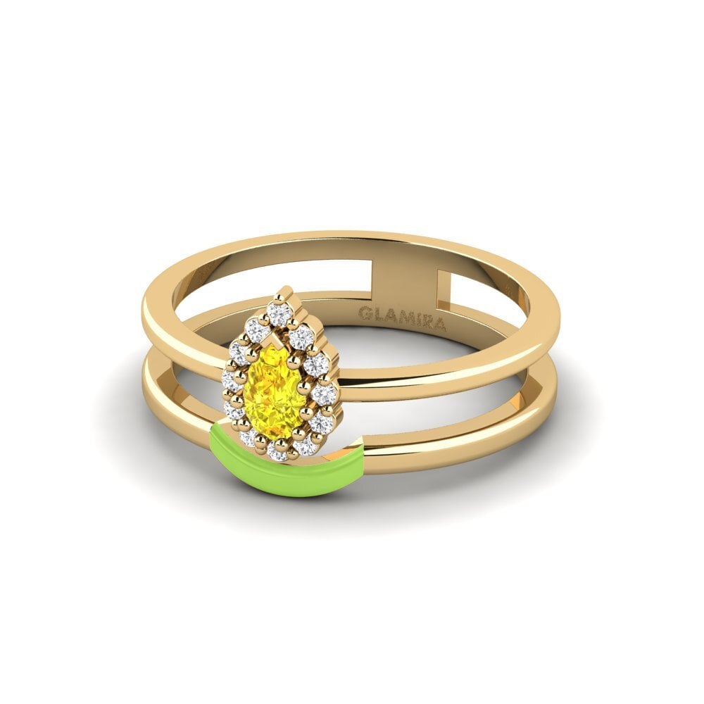 Zafiro amarillo Anillo Lyme