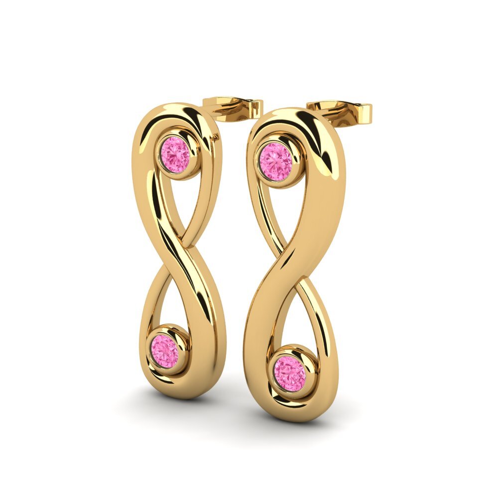 Pink Sapphire Women's Earring Lyna