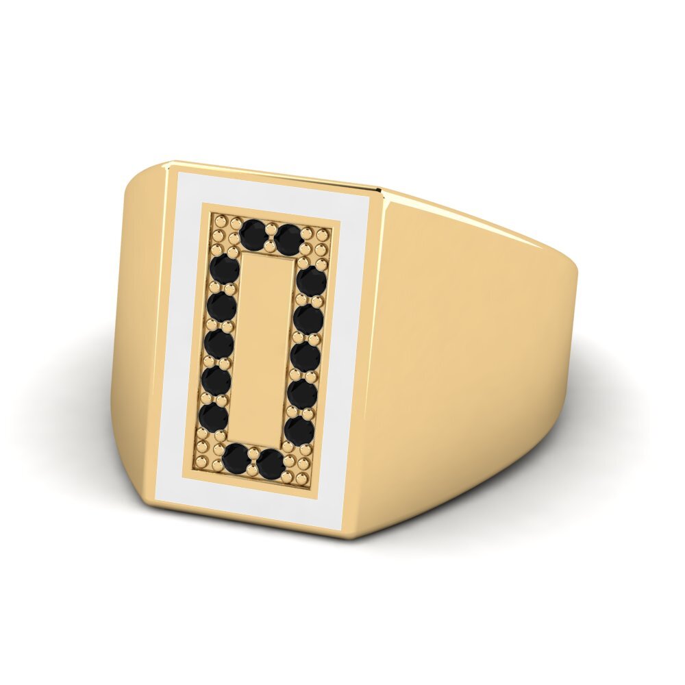 Schwarzer Diamant Pinker Ring Lyogi